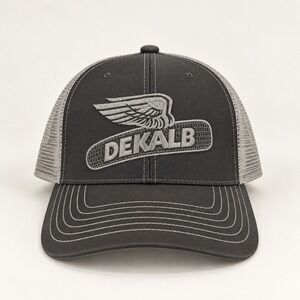Dekalb Gorpcore Wing Logo Trucker Hat Mens OSFM Farmcore Workwear Mesh Cap Gray
